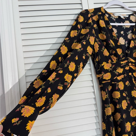 Veronica Beard Floral Sunflower Babydoll Dress Whimsigoth Sz 4 - Picture 3 of 4